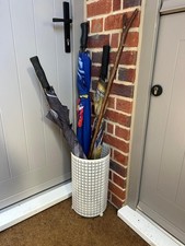 Cream metal umbrella stand - cream,