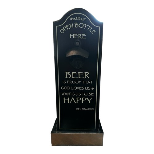 Beer bottle opener wall plaque - opener,