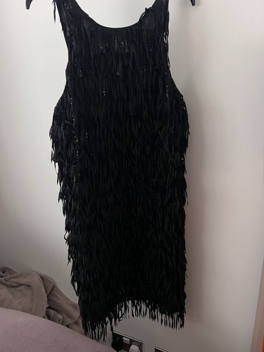 Women next black fringe - black,