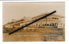 PHOTO POSTCARD ; WORLD WAR ONE - RED CROSS HOSPITAL, CHELTENHAM - RACECOURSE