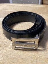 Hugo Boss Belt gentlemen’s black  leather dress belt. 36”. 95cm.