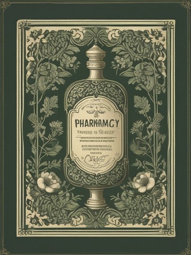 Vintage pharmacy sign - pharmacy, english