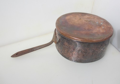 Antique copper sauce pan - pan, iron