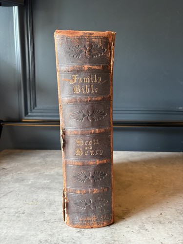 Large antique family bible - large,