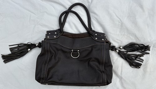 Dark brown italian leather - brown,