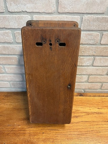 Antique oak telephone - antique, box