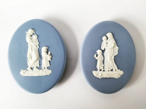 Wedgwood jasperware blue pram - blue,
