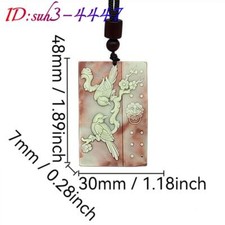 Natural Real Jade Pendant Necklace Stone Gift Vintage Carved Jewelry Designer