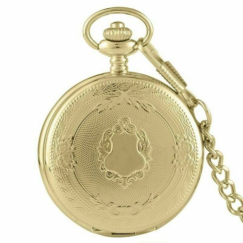 Antique pocket watch and chain - and,