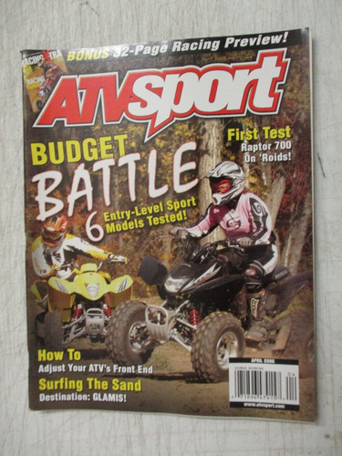 Atv sport magazine april 2006 - atv,