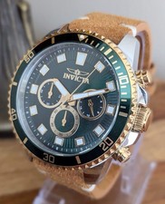 INVICTA PRO DIVER CHRONOGRAPH + EXTRA FREE LEATHER STRAP & TOOL - LOVELY WATCH