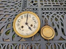 Antique Vienna antique wall clock spring movement works dial pendulum FMS 6 1/2"