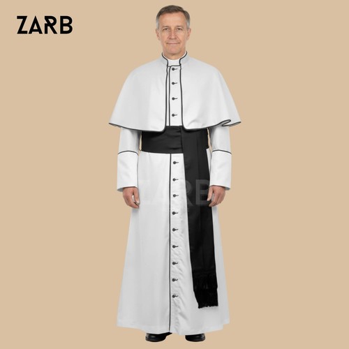 White roman cassock - white,
