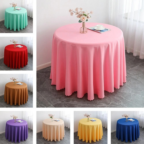 Round fabric tablecloth - fabric,