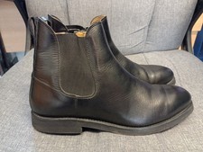 Fife Country black leather zip ankle boots size 9/43