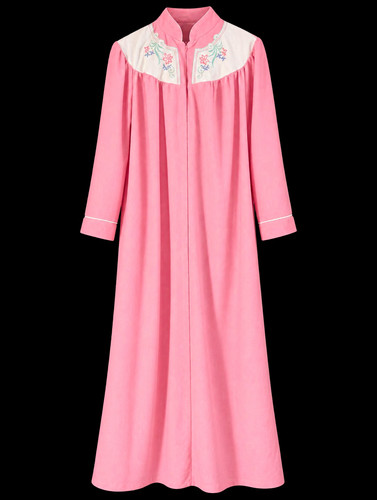 Vintage pink fleece house coat - vintage,