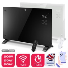 Glass Panel Heater Radiator Smart WiFi Wall Mount 1000-2000W Designer Electric
