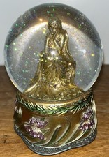 PAST TIMES Mucha Style Water Globe Musical (plays Moon River) Art Nouveau Style