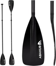 Abahub 1 x 4 Section Carbon SUP Paddle/Kayak Oar Adjustable Carbon Shaft Black