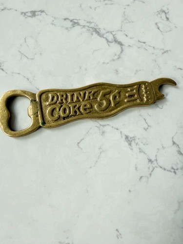 Vintage brass coca cola bottle - brass, coca-cola