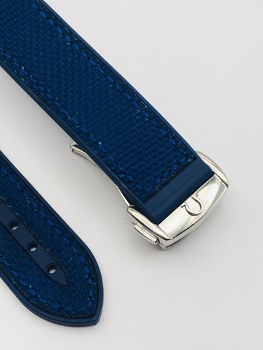 20mm 22mm blue nylon rubber - blue,