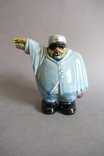 Sarreguemines Esdeve Faience Breaking Piggy Bank Police Officer with Red Nose