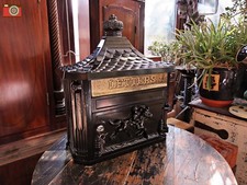 BLACK POST BOX, LETTERS, MAIL