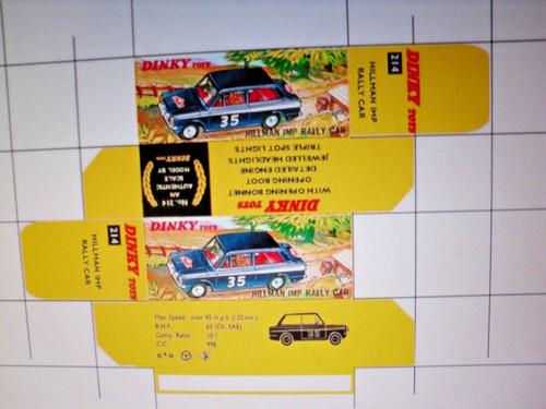Repro replica box for - for, dinky