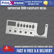 SUPERSTAR 2000 cb radio faceplate Decal Sticker bezel self adhesive brushed alum