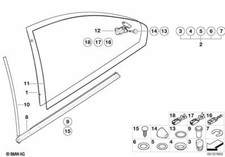 Bmw genuine rear left window - genuine,