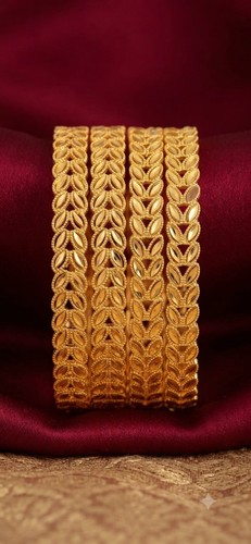 Ethnic bangles 22k gold plated - 22k,