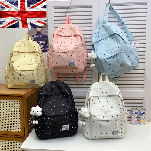 Cute school backpack polka dot - school,