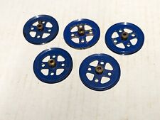 5 X Meccano Part 20a 2" Pulley Blue Stamped MMIE