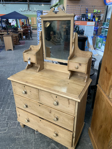 Antique pine dressing table - pine,