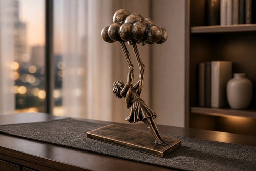 Girl swing figurine - on,