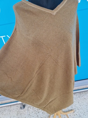 Pure cashmere poncho one size - pure,