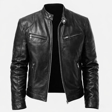 Men Genuine Lambskin Leather
