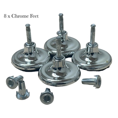 Chrome feet bed legs - 8,