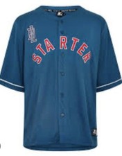 Baseball Top STARTER Black Label Baseball Tee/Jersey, Teal (RRP £39.99)