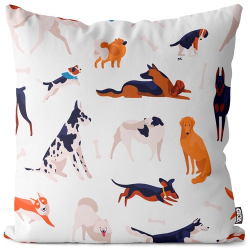 Dog party breeds cushion - breeds, cover