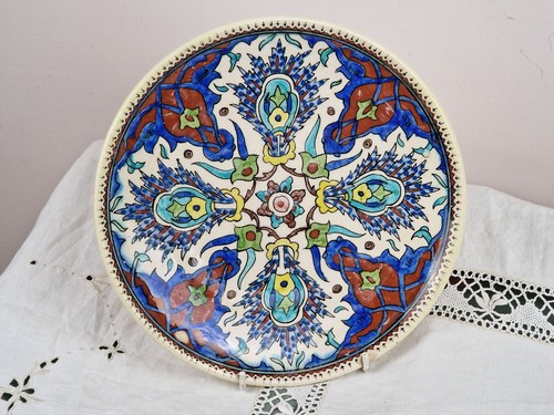 Vintage hand painted plate - hand,