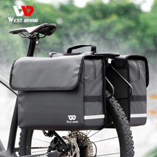 WEST BIKING Waterproof MTB Bike Double Pannier Bag Bicycle Rear Rack Pack Bag