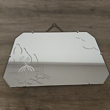 Vintage Mirror Art Deco Etched