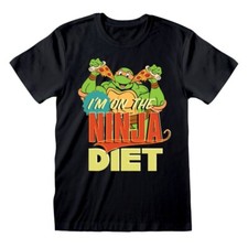 Official TMNT T-Shirt Ninja Diet Pizza Lover Funny Teenage Mutant Fan Apparel
