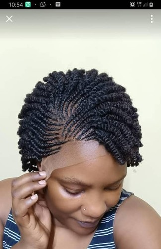 Kinky twist with ghana weave - kinky,
