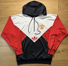 ORIGINAL MANCHESTER UNITED 1988/90 Football Shirt Jacket LARGE ADIDAS Rare