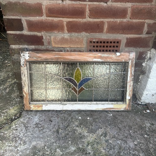 Vintage leaded stained glass - stained,