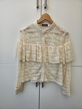 Mint Velvet Cream Lace Blouse