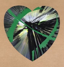 Damien Hirst. Heart Spin Painting 2009. Unique. Signed. Unframed. 
