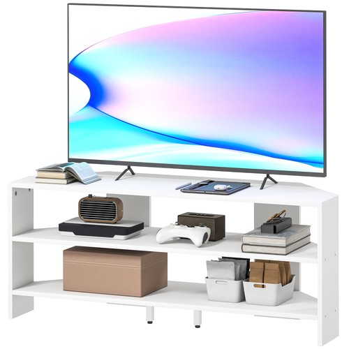 Homcom corner stand for - tv, tvs